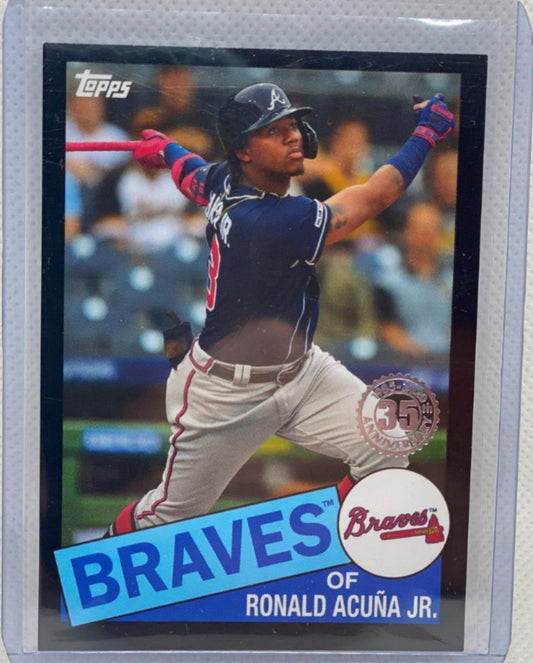 RONALD ACUNA JR. 2020 TOPPS 1985 BLACK #D 121/299
