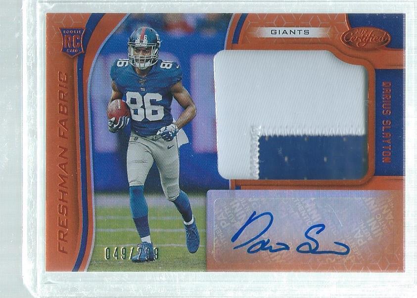 DARIUS SLAYTON 2019 CERTIFIED FRESHMAN FABRIC 2 COLOR PATCH AUTO ORANGE RC /299