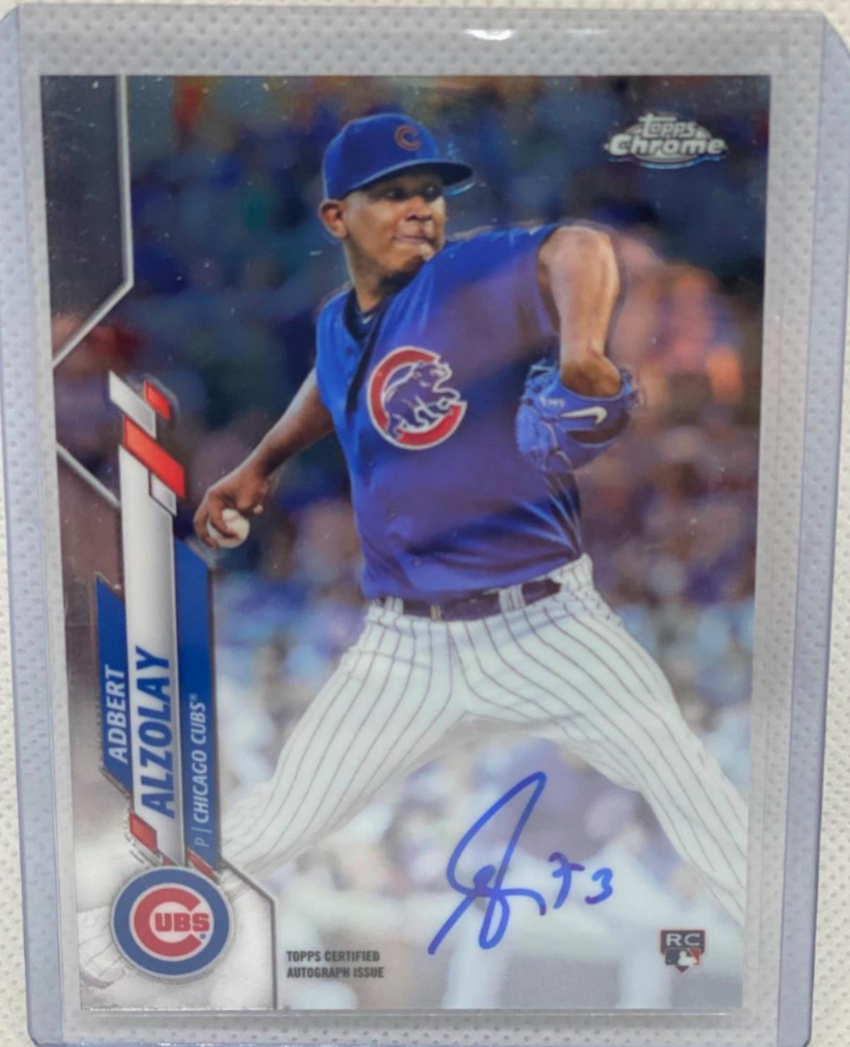 ADBERT ALZOLAY 2020 TOPPS CHROME ROOKIE ON CARD AUTO RC #RA-AA