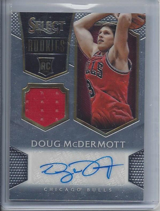 DOUG MCDERMOTT 2014-15 PANINI SELECT BULLS ROOKIE JERSEY AUTO RC #D 134/199