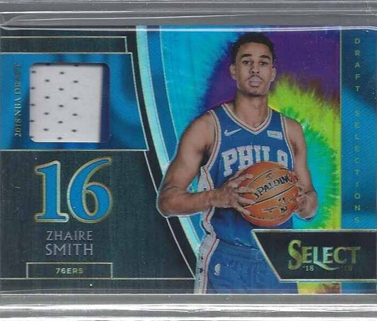 ZHAIRE SMITH 2018-19 SELECT DRAFT SELECTIONS TIE DYE PRIZM PATCH RC #D 22/25
