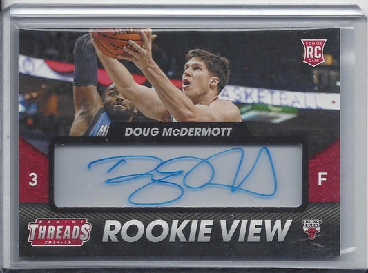 DOUG MCDERMOTT 2014-15 PANINI THREADS ROOKIE VIEW ACETATE BULLS ON CARD AUTO RC