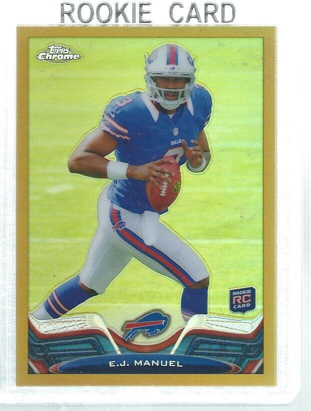 EJ MANUEL 2013 TOPPS CHROME GOLD REFRACTOR ROOKIE RC #D 31/50