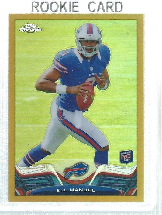 EJ MANUEL 2013 TOPPS CHROME GOLD REFRACTOR ROOKIE RC #D 31/50