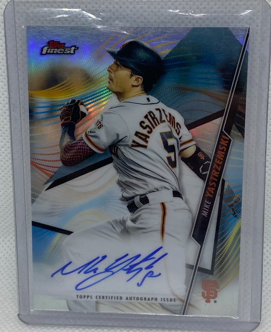 MIKE YASTRZEMSKI 2020 TOPPS FINEST REFRACTOR ON CARD AUTO #FA-MY