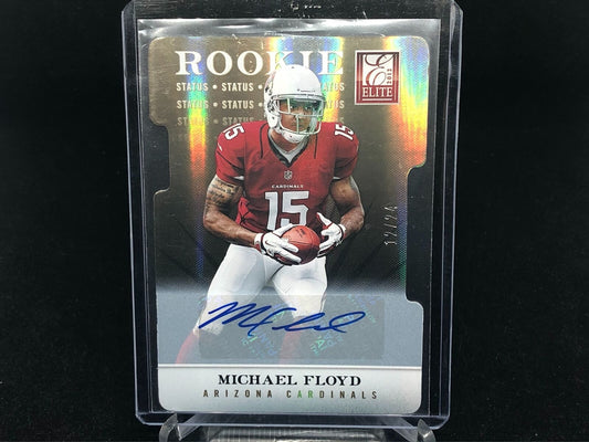 MICHAEL FLOYD 2012 DONRUSS ELITE STATUS DIE CUT AUTO RC #D 12/24