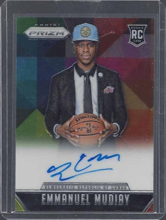 EMMANUEL MUDIAY 2015-16 PANINI PRIZM ON CARD NUGGETS ROOKIE AUTO RC