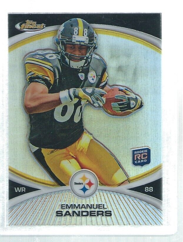 EMMANUEL SANDERS 2010 TOPPS FINEST REFRACTOR ROOKIE RC #24