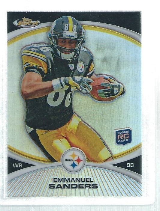 EMMANUEL SANDERS 2010 TOPPS FINEST REFRACTOR ROOKIE RC #24