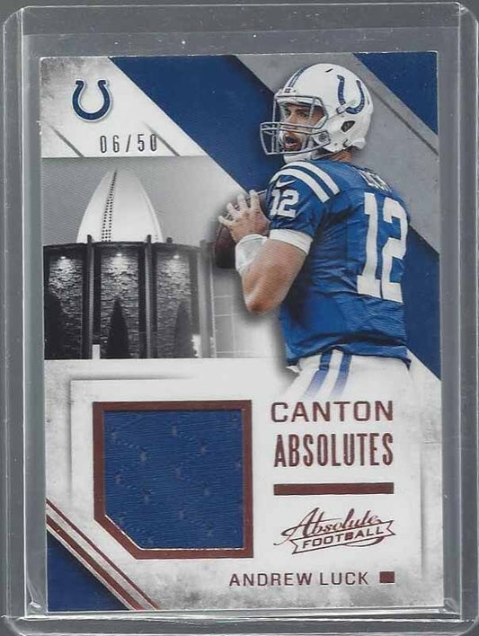 ANDREW LUCK 2016 ABSOLUTE CANTON ABSOLUTES BRONZE COLTS JERSEY #D 6/50