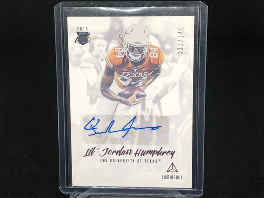 LIL JORDAN HUMPHREY 2019 PANINI LUMINANCE INK AUTO RC #D 121/149