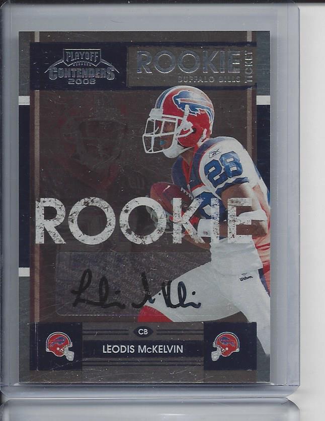LEODIS MCKELVIN 2008 PLAYOFF CONTENDERS ROOKIE TICKET TRUE RC AUTO #169