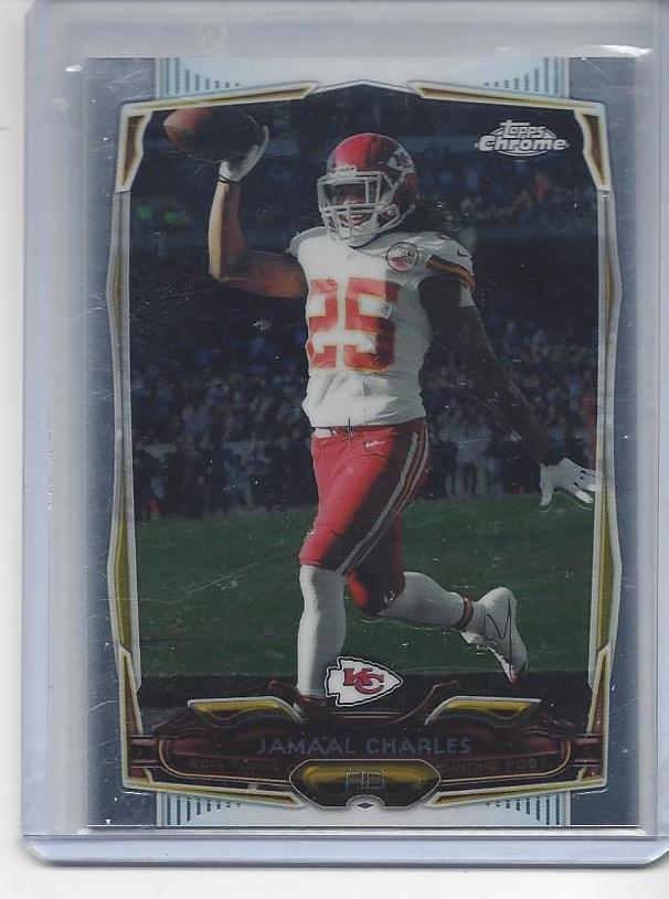 JAMAAL CHARLES 2014 TOPPS CHROME SP PHOTO VARIATION SHORT PRINT VARIANT #72