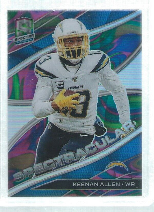 KEENAN ALLEN 2020 PANINI SPECTRA PRIZM SPECTRACULAR PEACOCK PRIZM #D 2/4