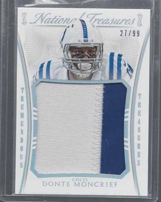 DONTE MONCRIEF 2015 NATIONAL TREASURES TREMENDOUS JUMBO 2 COLOR PATCH #D 27/99