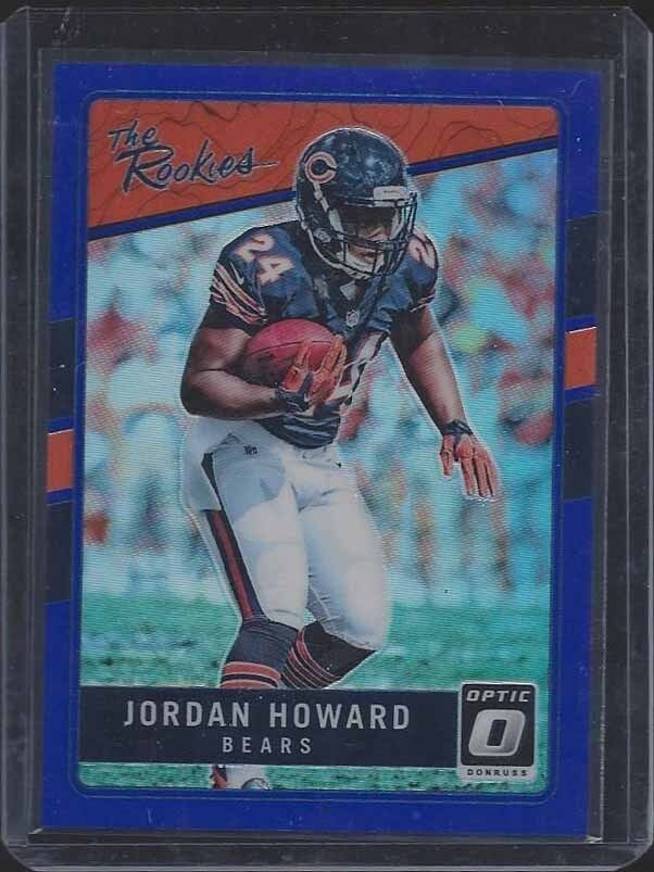 JORDAN HOWARD 2016 DONRUSS OPTIC THE ROOKIES BLUE HOLO ROOKIE RC #D 54/149