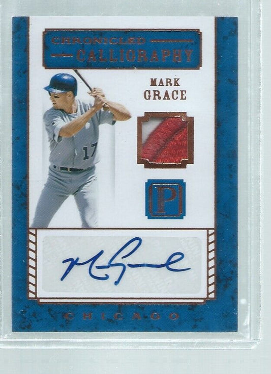 MARK GRACE 2016 PANTHEON CHRONICLED CALLIGRAPHY 2 COLOR LOGO PATCH AUTO #D 7/10