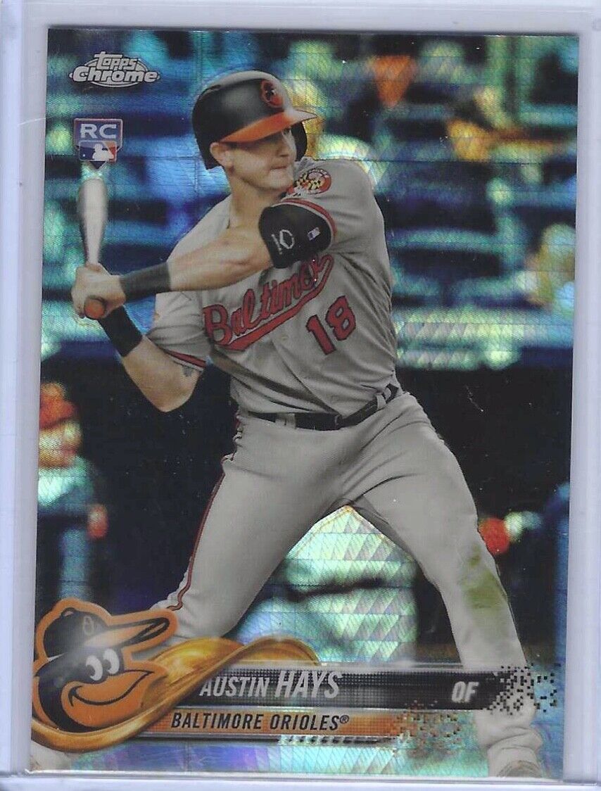 AUSTIN HAYS 2018 TOPPS CHROME PRISM REFRACTOR ROOKIE RC #87