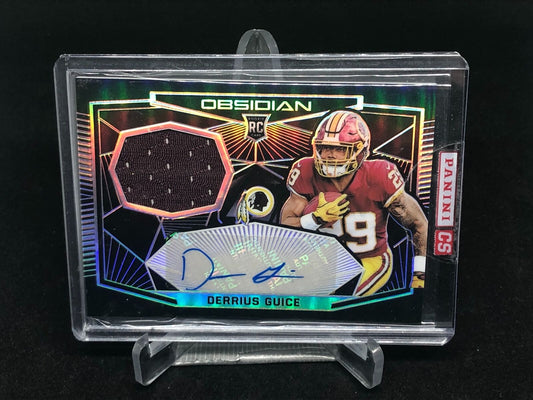 DERRIUS GUICE 2018 PANINI OBSIDIAN JERSEY AUTO RC #D 47/100