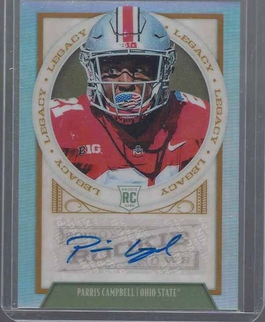 PARRIS CAMPBELL 2019 PANINI LEGACY PRIZM OHIO STATE BUCKEYES ROOKIE AUTO RC #190