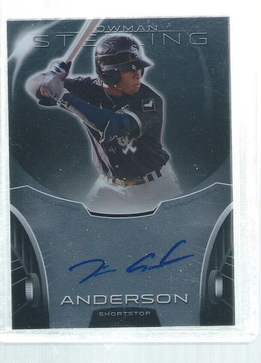 TIM ANDERSON 2013 BOWMAN STERLING ON CARD AUTO PROSPECT