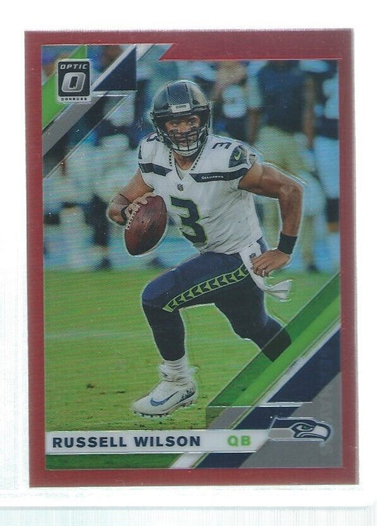 RUSSELL WILSON 2019 DONRUSS OPTIC HOLO RED #D 68/99