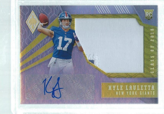 KYLE LAULETTA 2018 PHOENIX RPA 2 COLOR PATCH AUTO YELLOW ROOKIE RC #D 56/75
