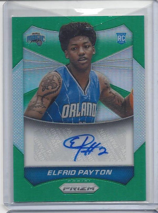 ELFRID PAYTON 2014-15 PANINI PRIZM GREEN PRIZMS REFRACTOR ROOKIE AUTO RC #98