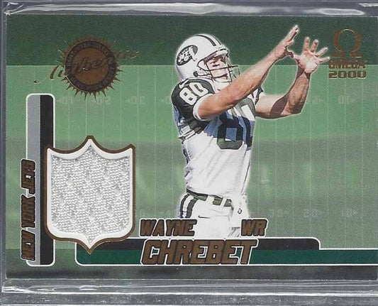 WAYNE CHREBET 2000 PACIFIC OMEGA JETS GAME USED JERSEY #4