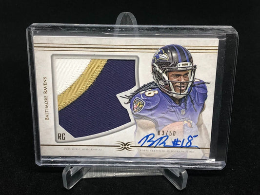 BRESHAD PERRIMAN 2015 TOPPS DEFINITIVE 3 CLR PATCH ON CARD AUTO RC #D 3/50