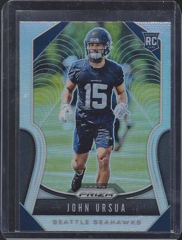 JOHN URSUA 2019 PANINI PRIZM SILVER ROOKIE PRIZMS SSP RC #395