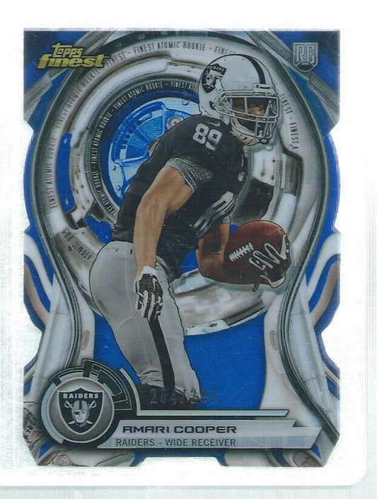 AMARI COOPER 2015 TOPPS FINEST BLUE ATOMIC DIE CUT REFRACTOR RC #D 284/299
