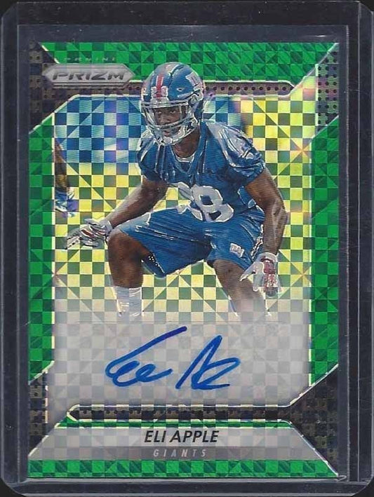 ELI APPLE 2016 PANINI PRIZM GREEN POWER PRIZMS GIANTS ROOKIE AUTO RC #D 43/49
