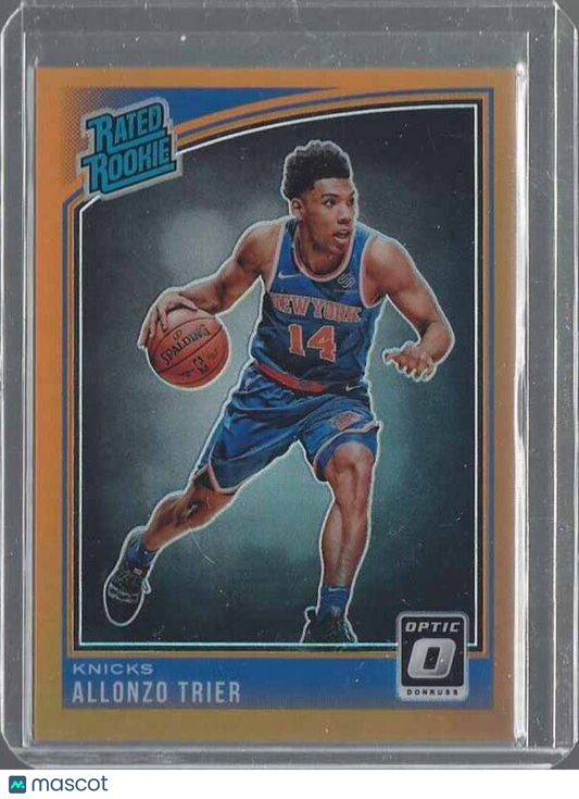 ALLONZO TRIER 2018-19 DONRUSS OPTIC ORANGE HOLO ROOKIE RC #D 148/199