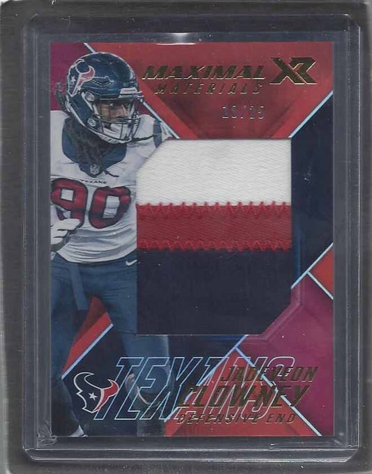 JADEVEON CLOWNEY 2017 PANINI XR MAXIMAL MATERIALS JUMBO 3 COLOR PATCH #D 18/25