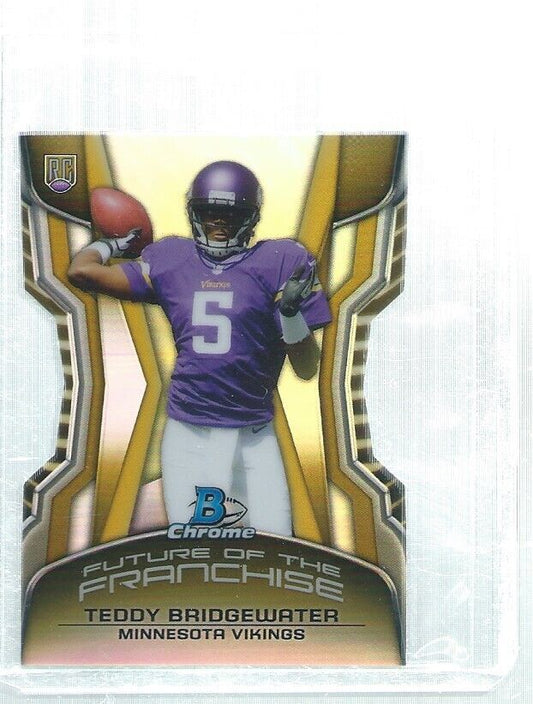 TEDDY BRIDGEWATER 2014 BOWMAN CHROME DIE CUT GOLD REFRACTOR ROOKIE RC #D /332