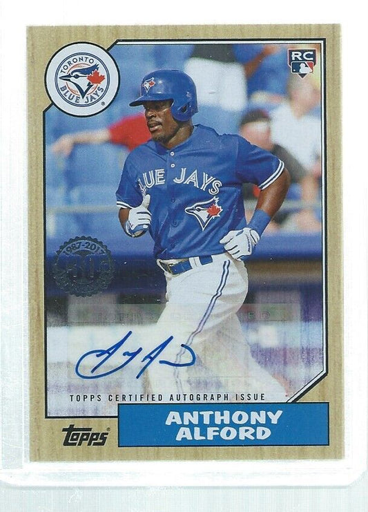 ANTHONY ALFORD 2017 TOPPS 35TH ANNIVERSARY 1987 STYLE AUTO ROOKIE RC
