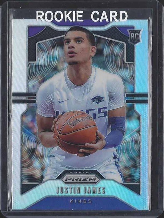 JUSTIN JAMES 2019-20 PANINI PRIZM SILVER ROOKIE PRIZMS SSP RC #295