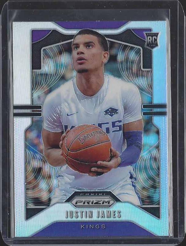 JUSTIN JAMES 2019-20 PANINI PRIZM SILVER ROOKIE PRIZMS SSP RC #295