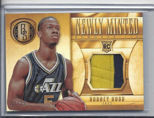 RODNEY HOOD 2014-15 GOLD STANDARD NEWLEY MINTED 2 COLOR ROOKIE PATCH RC #D 7/25