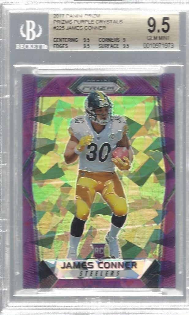JAMES CONNER 2017 PANINI PRIZM PURPLE CRYSTALS PRIZMS RC #D 22/75 BGS 9.5 POP 3
