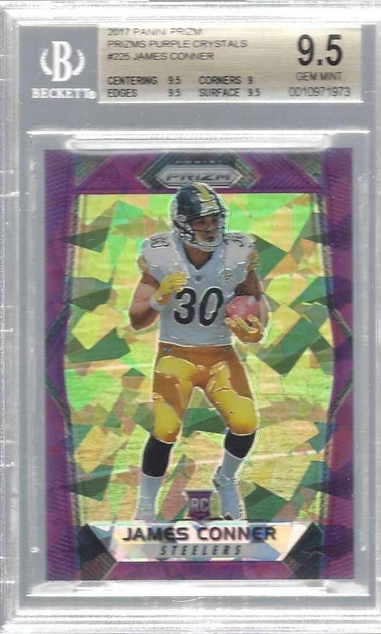 JAMES CONNER 2017 PANINI PRIZM PURPLE CRYSTALS PRIZMS RC #D 22/75 BGS 9.5 POP 3