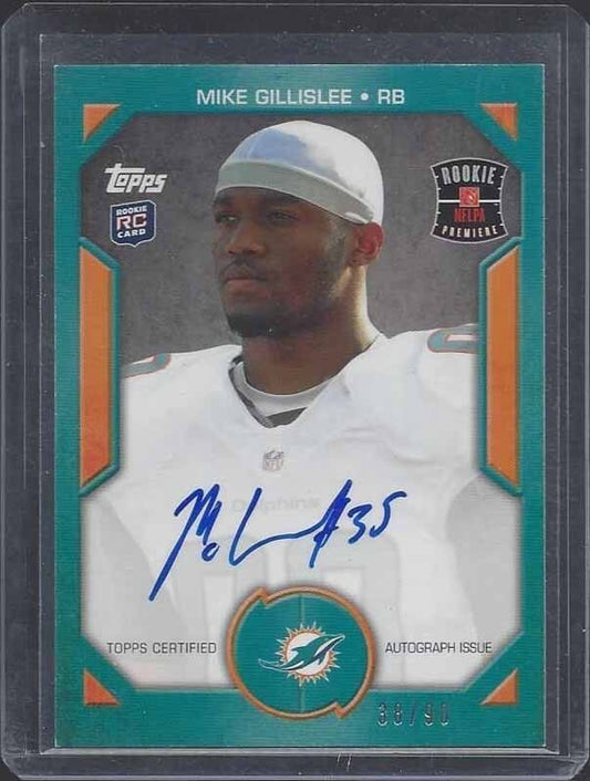 MIKE GILLISLEE 2013 TOPPS ROOKIE PREMIERE PHOTO SHOOT ON CARD AUTO RC #D 38/90