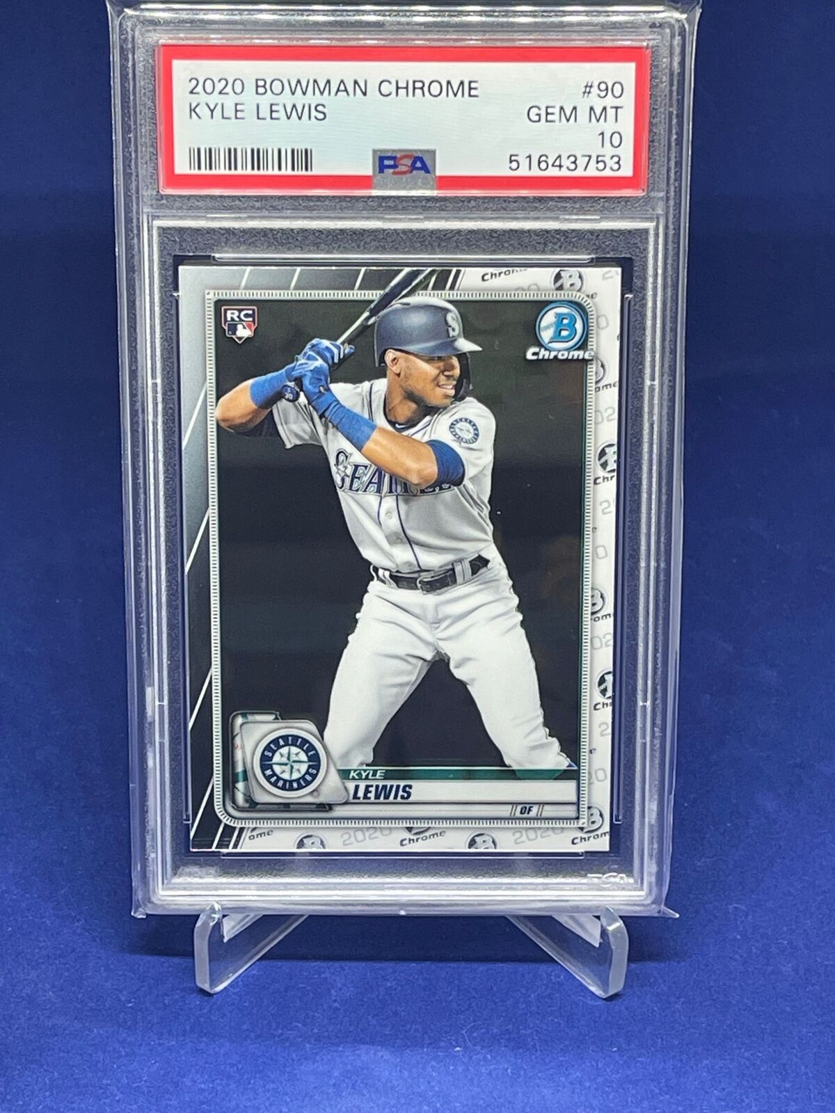 KYLE LEWIS 2020 BOWMAN CHROME ROOKIE RC #90 PSA 10 GEM MINT