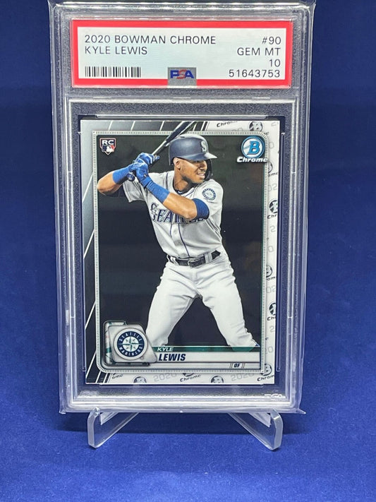 KYLE LEWIS 2020 BOWMAN CHROME ROOKIE RC #90 PSA 10 GEM MINT