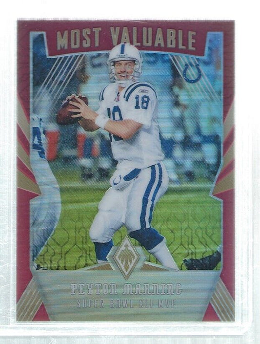 PEYTON MANNING 2018 PANINI PHOENIX MOST VALUABLE PINK PRIZM #D 108/199