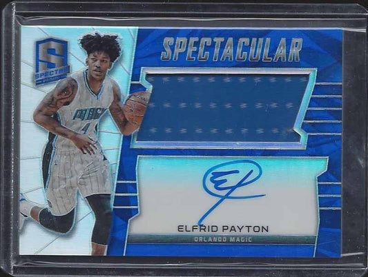 ELFRID PAYTON 2015-16 PANINI SPECTRA SPECTACULAR BLUE PRIZM JERSEY AUTO #D 11/99
