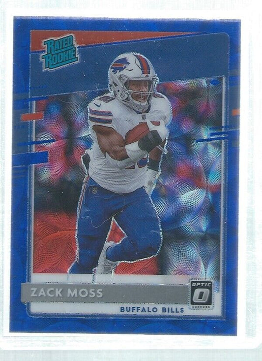 ZACK MOSS 2020 DONRUSS OPTIC HOLO RATED ROOKIE BLUE SCOPE HOLO RC #180