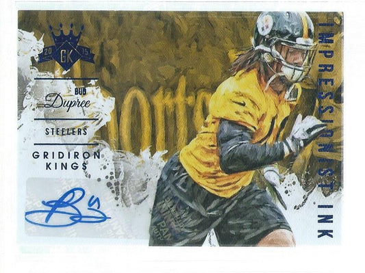 BUD DUPREE 2015 PANINI GRIDIRON KINGS IMPRESSIONIST INK AUTO BLUE RC #D 27/49