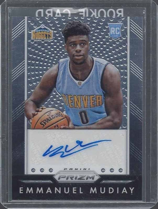 EMMANUEL MUDIAY 2015-16 PANINI PRIZM NUGGETS ROOKIE AUTO RC